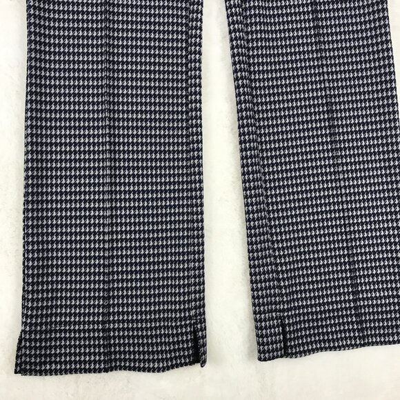 LYSSE Navy Blue Houndstooth Pull-on Crop Pants Size XS - Picture 4 of 6